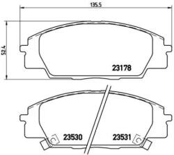 BREMBO fékbetét készlet, tárcsafék P28 032