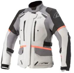 Alpinestars STELLA ANDES DRYSTAR kabát, TECH-AIR 5 kompatibilis, ALPINESTARS, női (világosszürke/sötétszürke/fekete/rózsaszín fluo, XL-es méret)