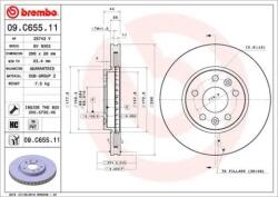 BREMBO Féktárcsa szellőző Ø296mm 09. C655.11