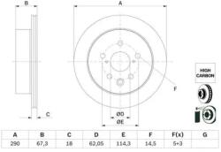 Bosch féktárcsa 0 986 479 G64