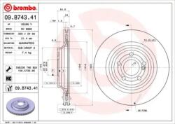 BREMBO Féktárcsa szellőző Ø320mm 09. B743.41