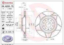BREMBO Féktárcsa Max 09. A200.75