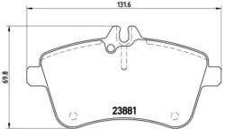 BREMBO fékbetét készlet, tárcsafék P50 057
