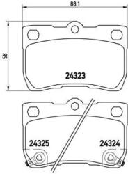 BREMBO fékbetét készlet, tárcsafék P83 073