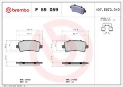 BREMBO fékbetét készlet P59 059