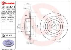 BREMBO Féktárcsa szellőző Ø290mm 09. B041.11
