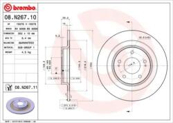 BREMBO Féktárcsa tömör Ø302mm 08. N267.11