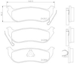 BREMBO fékbetét készlet, tárcsafék P37 009