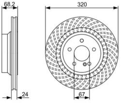 Bosch szellőző féktárcsa Ø320mm 0 986 479 654