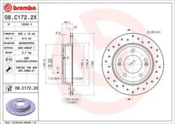 BREMBO féktárcsa perforált Ø262mm 08. C172.2X