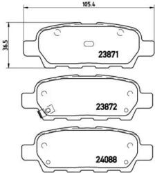 BREMBO fékbetét készlet, tárcsafék P56 046