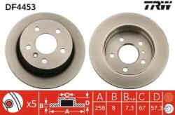 TRW Féktárcsa tömör Ø258mm DF4453