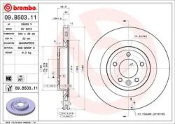 BREMBO Féktárcsa szellőző Ø350mm 09. B503.11