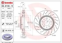 BREMBO fékkorong lyukasztás/belső hűtött Ø305mm 09.9130. 1x