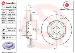BREMBO Féktárcsa belső hűtés Ø345mm 09. C418.13