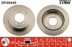 TRW Féktárcsa szellőző Ø332mm DF4944S