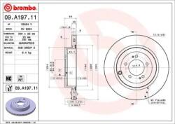 BREMBO Féktárcsa szellőző Ø330mm 09. A197.11