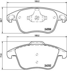 BREMBO fékbetét készlet, tárcsafék P61 117