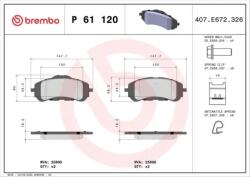 BREMBO fékbetét készlet P61 120