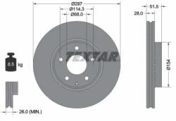 TEXTAR Féktárcsa szellőző Ø297mm 92295003