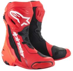 Alpinestars SUPERTECH R cipő, ALPINESTARS (piros fluo/piros, 44-es méret)