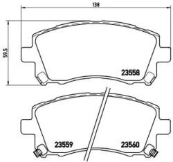 BREMBO fékbetét készlet, tárcsafék P 78 010X
