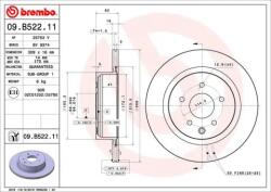 BREMBO Féktárcsa belső hűtéses Ø308mm 09. B522.11