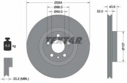TEXTAR Féktárcsa szellőző Ø284mm 92046803