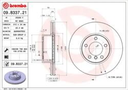 BREMBO Féktárcsa szellőző Ø312mm 09. B337.21