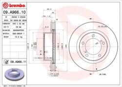 BREMBO Féktárcsa szellőző Ø340mm 09. A966.11