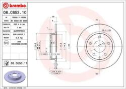 BREMBO Féktárcsa tömör Ø265mm 08. C653.11