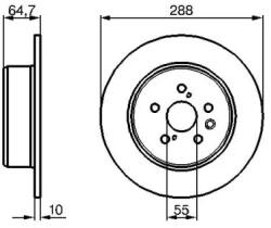 Bosch tömör féktárcsa Ø288mm 0 986 479 243