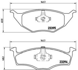 BREMBO fékbetét készlet, tárcsafék P85 055
