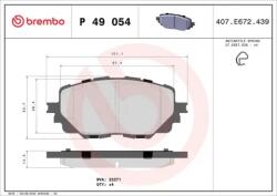 BREMBO fékbetét készlet, tárcsafék P49 054