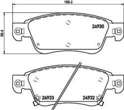 BREMBO fékbetét készlet, tárcsafék P56 080