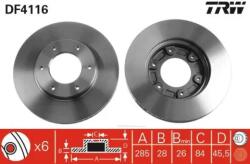 TRW szellőző féktárcsa Ø285mm DF4116
