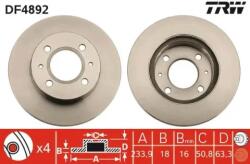 TRW szellőző féktárcsa Ø234mm DF4892