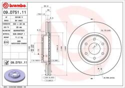 BREMBO Féktárcsa belső hűtés Ø320mm 09. D751.11