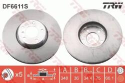 TRW féktárcsa féktárcsom bootche Két darab Ø348mm DF6611S