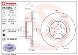 BREMBO Féktárcsa szellőző Ø330mm 09. B569.11