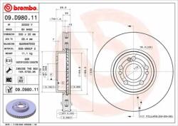 BREMBO féktárcsa 09. D980.11 - runder