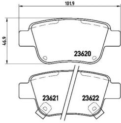 BREMBO fékbetét készlet, tárcsafék P83 047