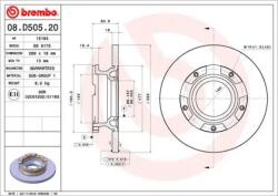 BREMBO Féktárcsa tömör Ø288mm 08. D505.20