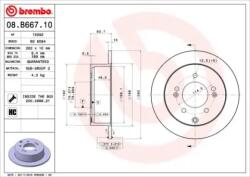 BREMBO Féktárcsa tömör Ø262mm 08. B667.11