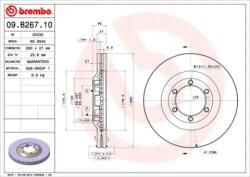 BREMBO Féktárcsa szellőző Ø280mm 09. B267.10