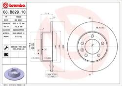 BREMBO Féktárcsa tömör Ø305mm 08. B829.10