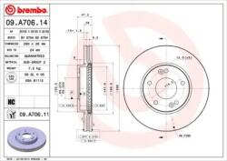 BREMBO Féktárcsa szellőző Ø280mm 09. A706.11