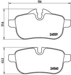 BREMBO fékbetét készlet, tárcsafék P06 062