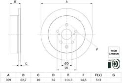 Bosch féktárcsa 0 986 479 G61