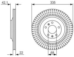 Bosch szellőző féktárcsa Ø335mm 0 986 479 591